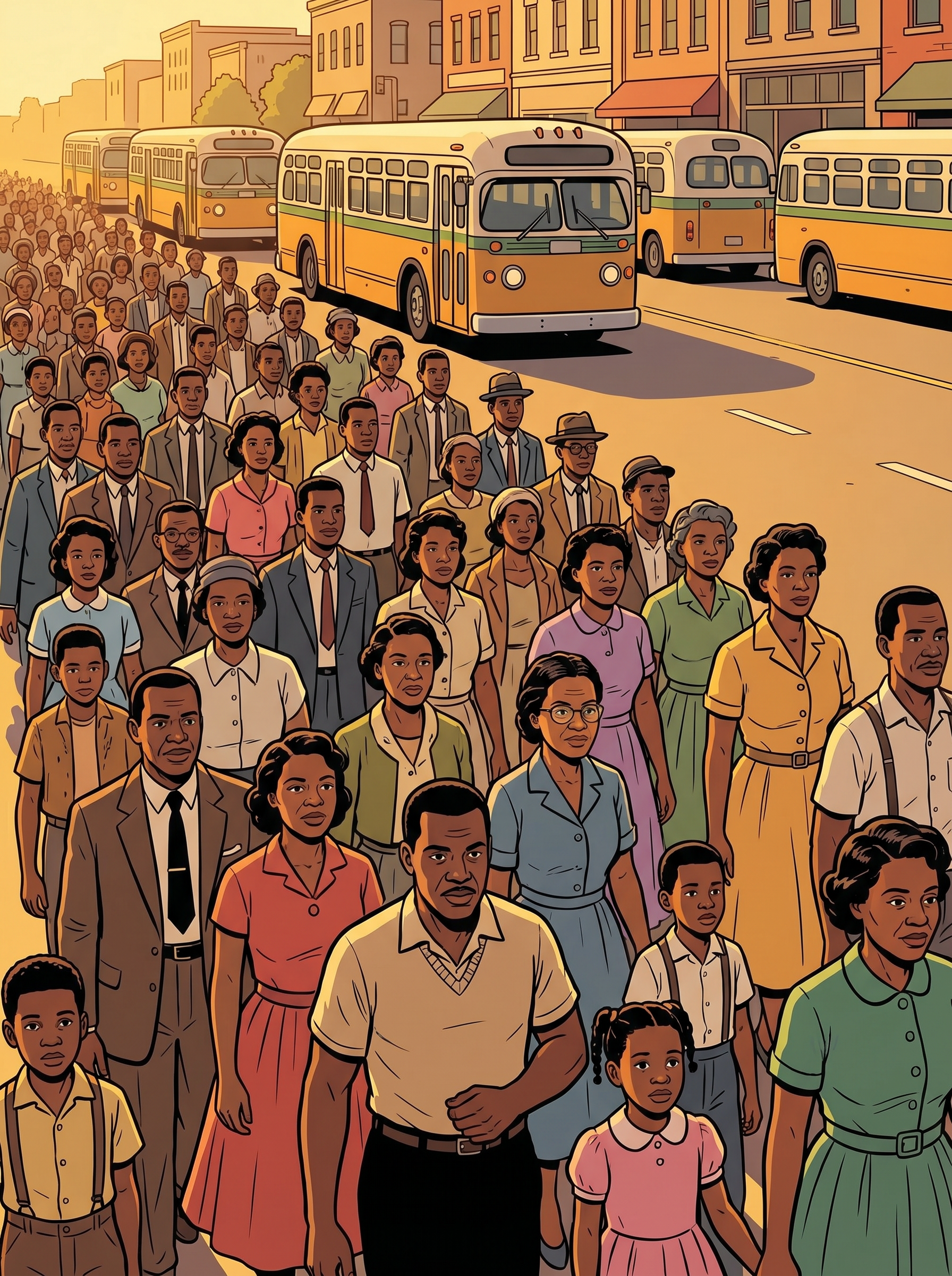 Montgomery Bus Boycott illustration